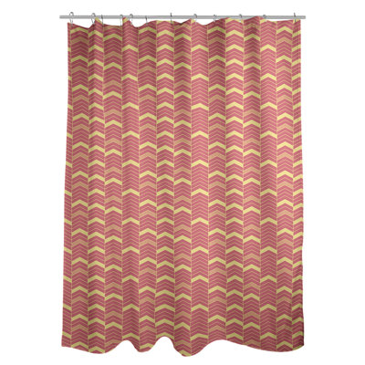 Rideau de douche simple à chevrons