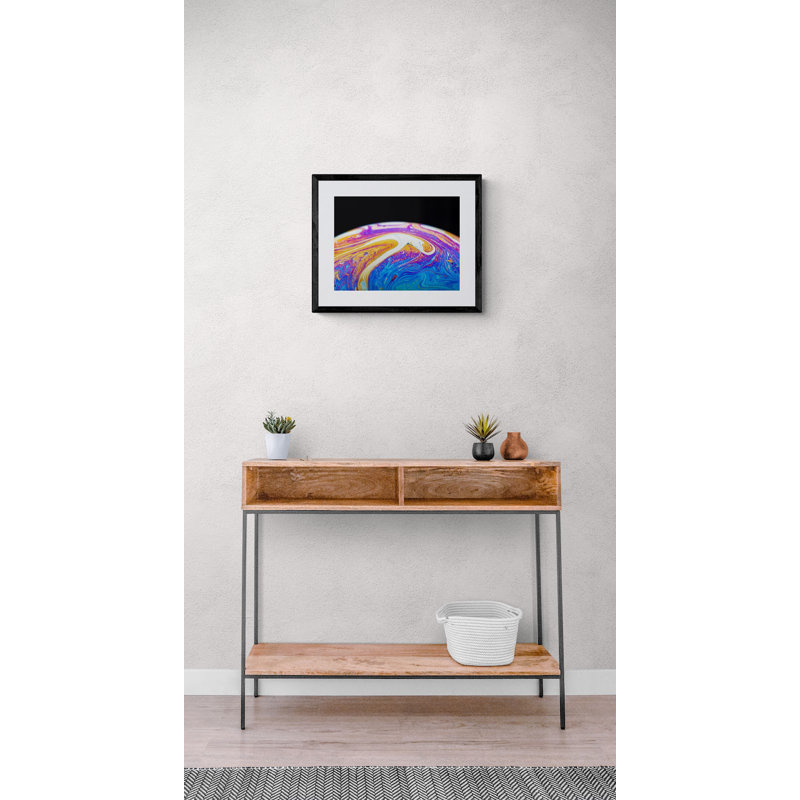 Soap Bubble Close Up Print by Philippe Monthoux, Black Framed Paper, 17.2" H x 21.2" W