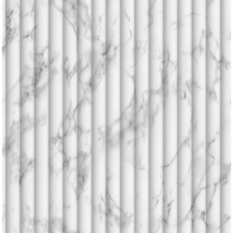 Imitation Group Fluted Marble Wallpaper, Grey