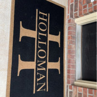 Boalt All-Weather Personalized Non-Slip Outdoor Door Mat Canora Grey Color: Black, Customize: Yes