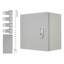 4X Electrical Junction Box – IP66/IP67 Waterproof & Dustproof Steel Enclosure, Lockable with Mounting Plate & 2 Keys – 12"x12"x8", Grayish White for Indoor/Outdoor Use