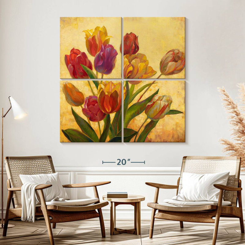 Harnek Romantic Tulip Bouquet, 57" H x 57" W