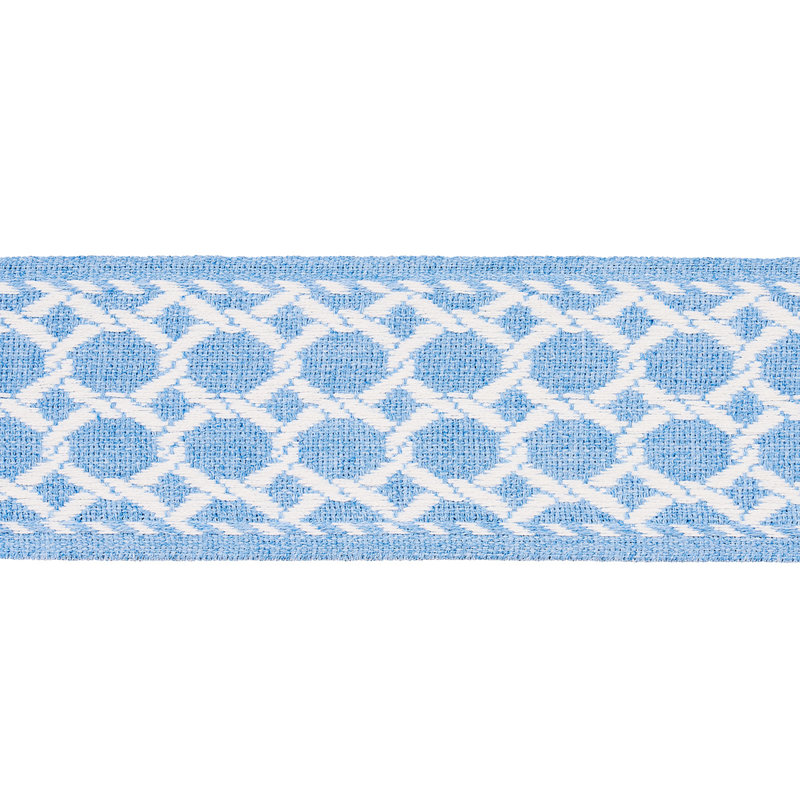 Schumacher x Mary McDonald Lattice Indoor/Outdoor Tape, Chambray