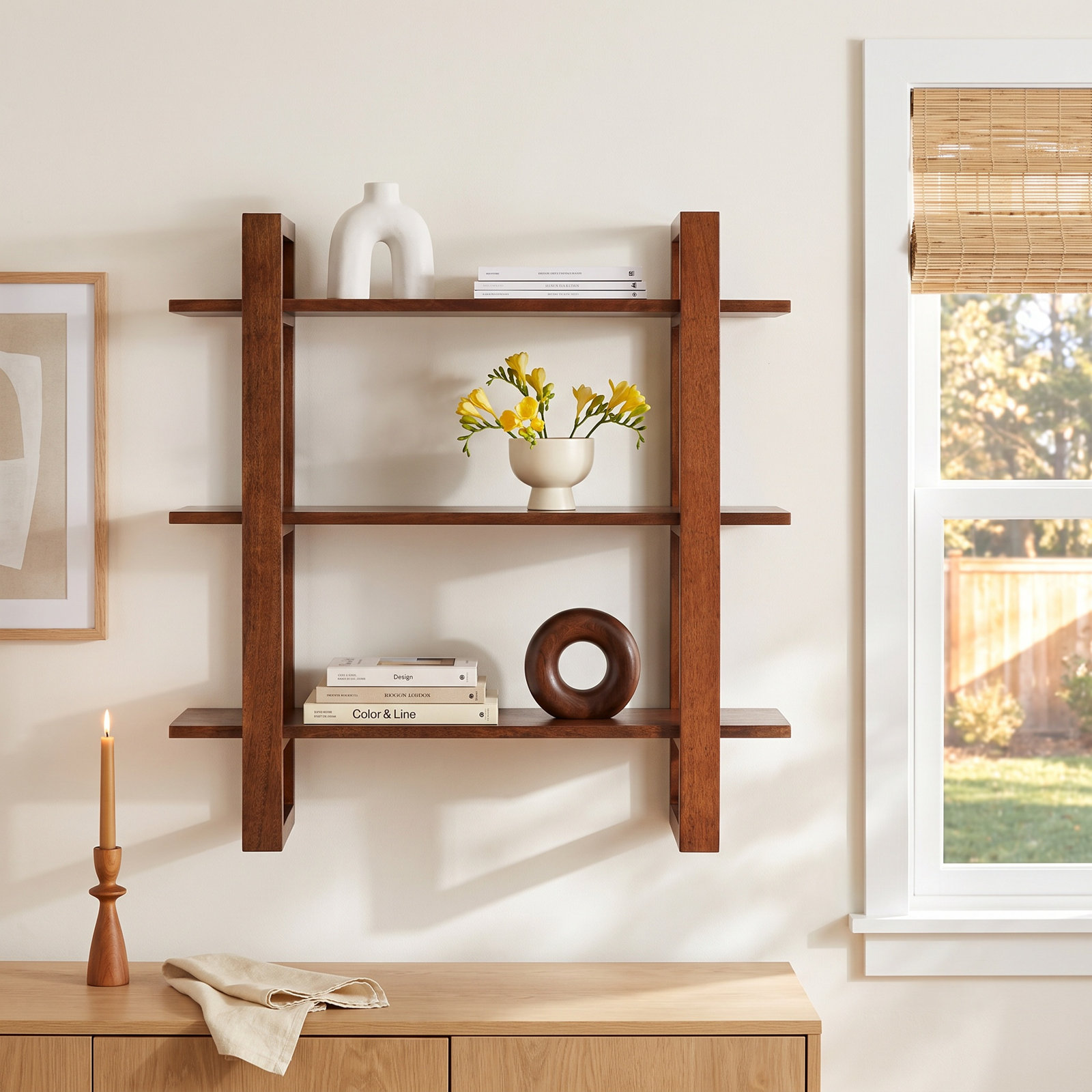 Sufjan 32" Floating Shelf, Walnut
