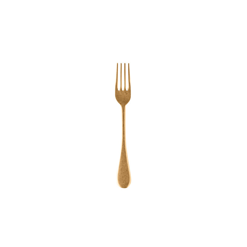 Vintage 5 - Piece Stainless Steel Flatware Set - Service for 1, Gold