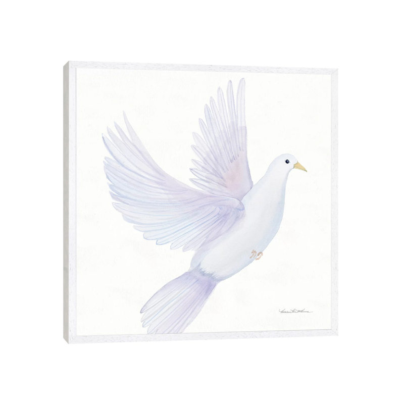 Easter Blessing Dove I by Kathleen Parr McKenna - Print on Canvas, White Framed, 66.04 cm H x 66.04 cm W