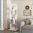 Bookshelf 5-Tier 360° Rotating with Clear Acrylic Shelves &amp; Anti-Toppling Base | White | Particle Board
