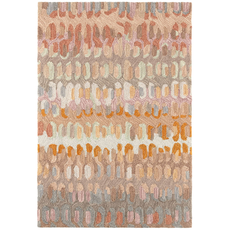 Paint Chip Stone Hand Micro Hooked Wool Rug, Rectangle 6' x 9'