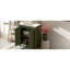 Meuble-lavabo de 30 pouces de style rustique avec armoire olive, lavabo en céramique, poignées de porte dissimulées et trou de trop-plein de style spacieux, charnières à fermeture en douceur, assemblage facile-664118421