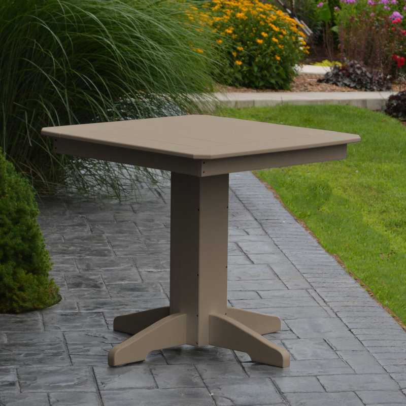 Table de salle à manger Nettie, Bois patiné, L 33 po x l 33 po