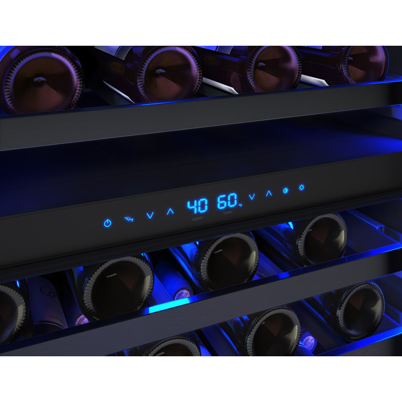 Zephyr Presrv 24" 45-Bottle Dual Zone Wine Cooler, Black