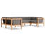 Haven 8-Piece U-Shaped Teak Outdoor Sectional with Sunbrella Cushions-67662850