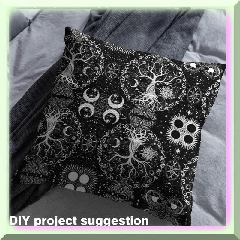 Celestial Dreams Black Fabric 2 Yards