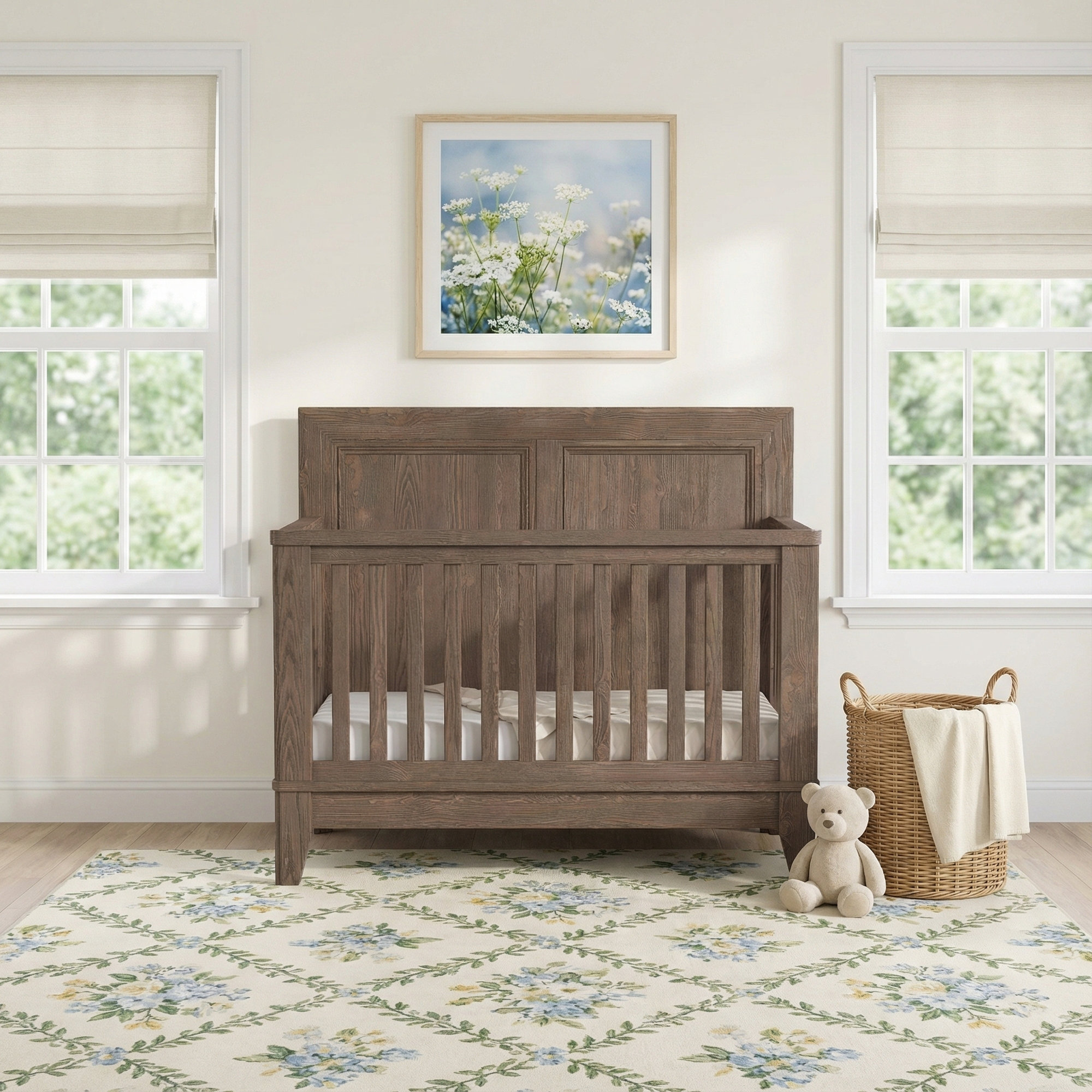 Jemma 4-in-1 Convertible Crib, Harvest Brown