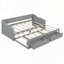 Lit de jour en bois robuste avec lit gigogne et rangement, canapé-lit extensible pour une utilisation polyvalente et peu encombrante-490492165