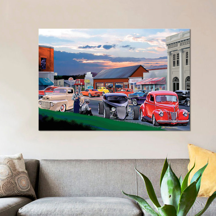 «Main Street» par Bruce Kaiser, impression sur toile tendue, H 8 po x l 12 po x P 0,75 po, Toile tendue