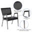 Hurshid 1000 lb. Rated Antimicrobial Bariatric Medical Reception Arm Chair with 3/4 Panel Back
