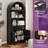 71'' Tall Arched Storage Bookcase