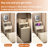 3 In 1 Vanity Desk With Mirror And Light ,Small Makeup Vanity Set With Charging Station, With 2 Drawers And Open Storage Space, With Upholstered Stool, Compact Dressing Table Writing Desk For Small Sp