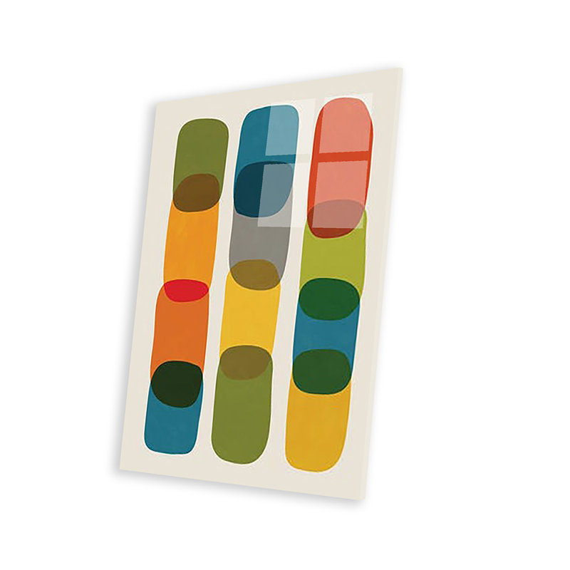 " Colourful Mid-Century Modern Bold I " by EmcDesignLab, 24" H x 16" W x 0.25" D