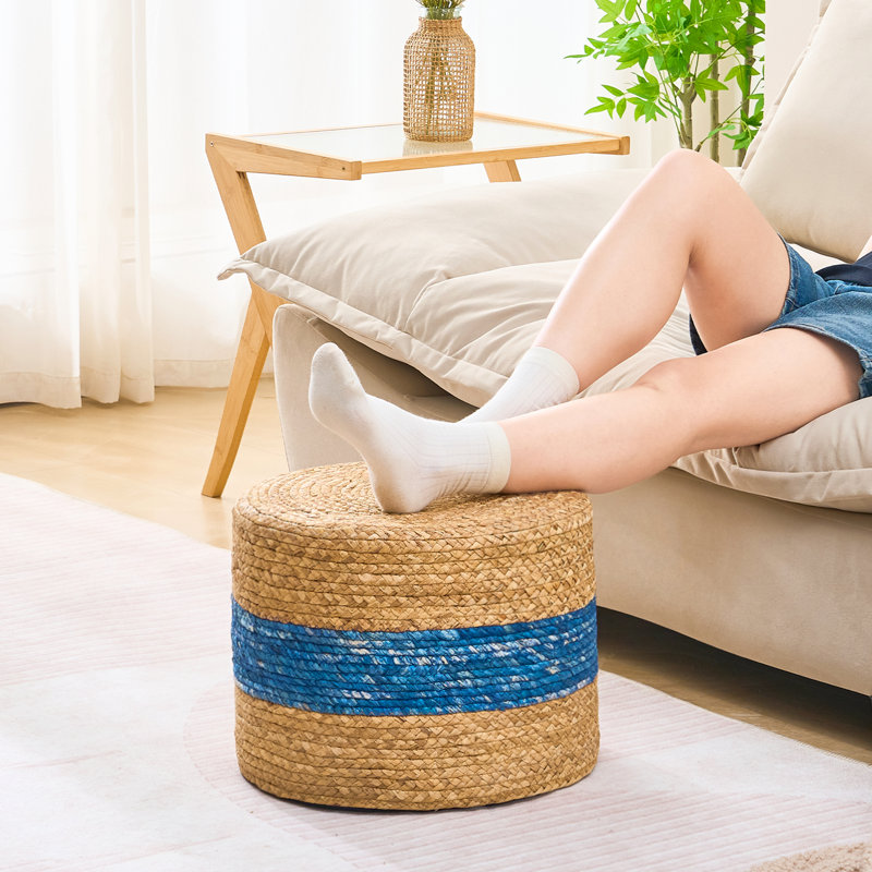 Repose-pieds en ruppie maritime naturelle fait à la main - Décoration rustique écologique pour petits espaces