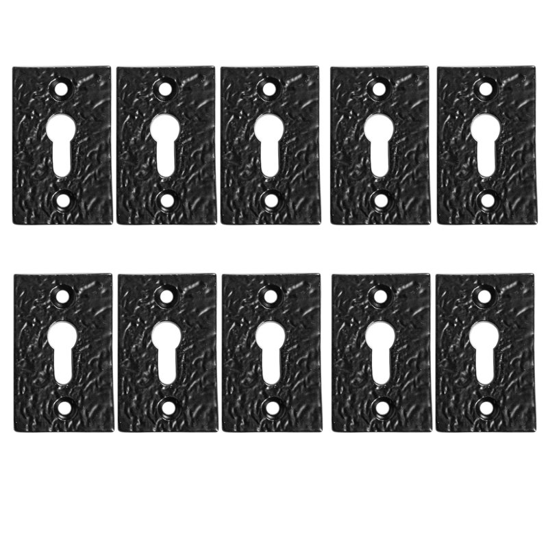 Hammer & Tongs - Rectangular Escutcheon Plate - W30mm x H50mm - Black