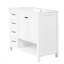 Meuble-lavabo en bois massif avec lavabo, deux portes, deux tiroirs, une tablette ouverte et des panneaux de fibres à densité moyenne-830333426