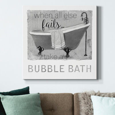Neutral Bubble Bath - reproduction d'art textuel sur toile tendue
