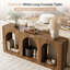 Console de 70,9 po, table d'entrée en bois avec 3 tablettes de rangement arquées pour le vestibule, le couloir et le salon-129767936