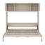 Lit escamotable horizontal avec armoires de rangement, cadre de lit mural pliable, lit escamotable en bois
