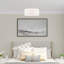 Hust 1-Light Shaded Drum Chandelier