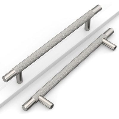 10 Pack Cabinet Pulls - Heavy Duty Knurled Kitchen Cabinet Handles With Screws Included - Rust Proof Solid Metal Drawer Pulls For Cabinets, Dressers & Wardrobes