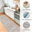 Washable Hallway Rug: Non Slip Rugs with Rubber Backing Soft Kitchen Rug Farmhouse Distressed Carpet for Living Room Bedroom Bathroom (Turmeric/Grey)-460165100
