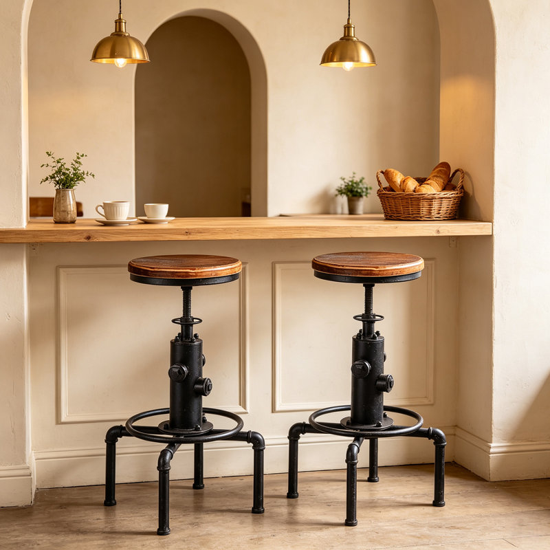 Tabouret de bar Dicot, Brun / Noir, 2
