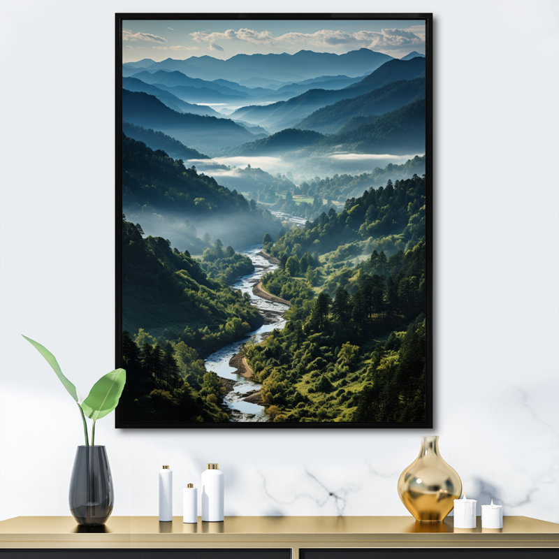États-Unis, Great Smoky Mountains & Rivers - États-Unis, art mural encadré, Noir, H 44 po x l 34 po