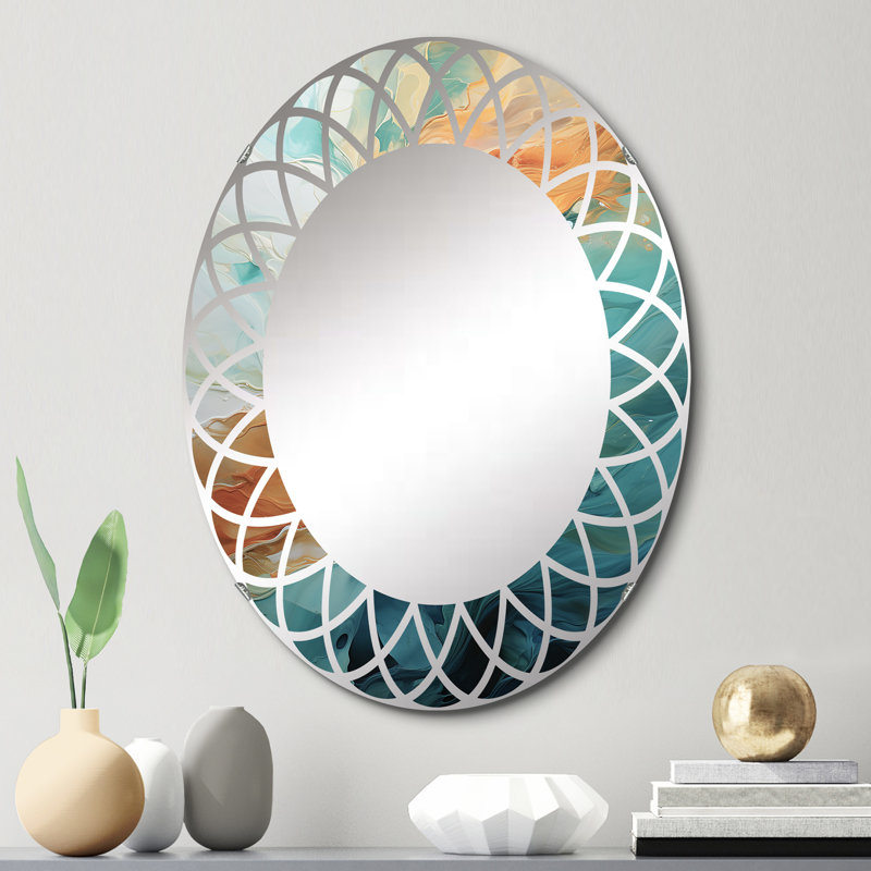 Adrija - Miroir mural moderne ovale, 30 po x 20 po