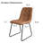 Modern Kitchen Dining Chairs with Carbon Steel Legs, Faux Leather Upholstered Side Chair (4 Chairs)-92589197-92589195