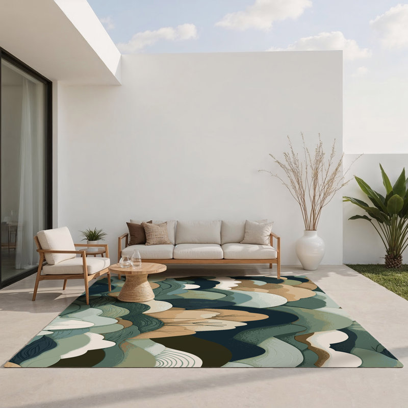 Tapis intérieur et extérieur Lunar, Rectangle 1 pi 6 po x 2 pi 6 po