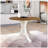 Mid-Century Solid Wood Round Dining Table for Small Places-989001826