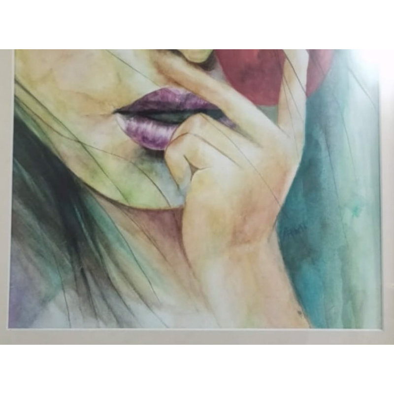 Désir perdu | Aquarelle | Par Ekta Jain | Avec cadre