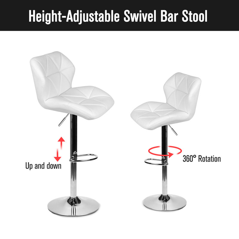 Tabouret de bar Scroggs, Blanc crème