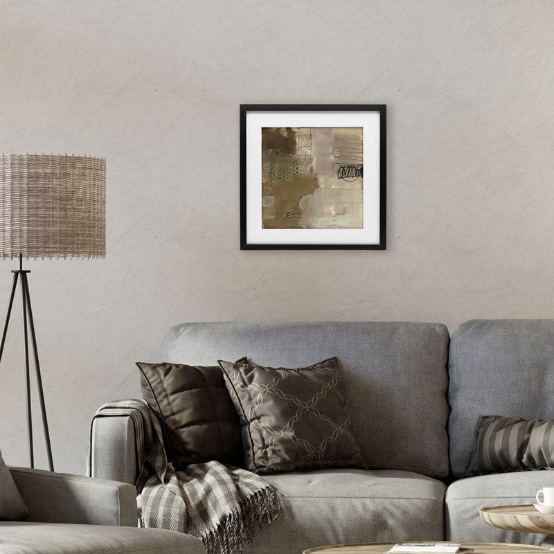 «Indulged Homage Composition», reproduction d'art sous verre encadrée par Brent Baker, H 13 po x l 13 po, Cadre noir minuit