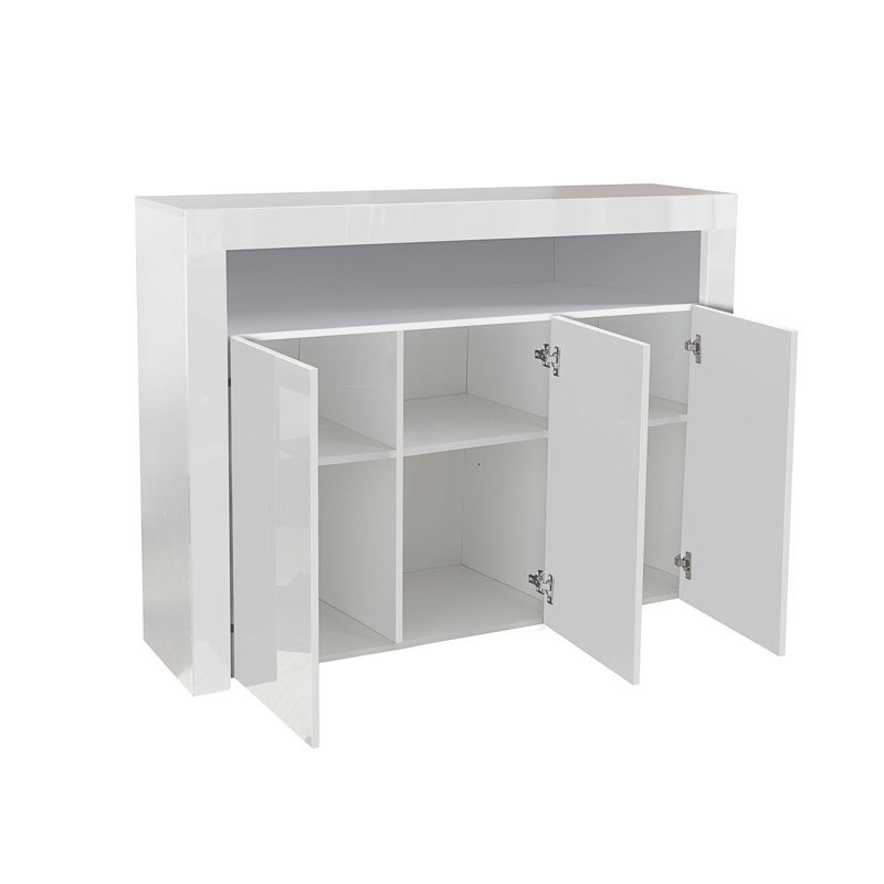 Buffet de rangement Deren, Blanc