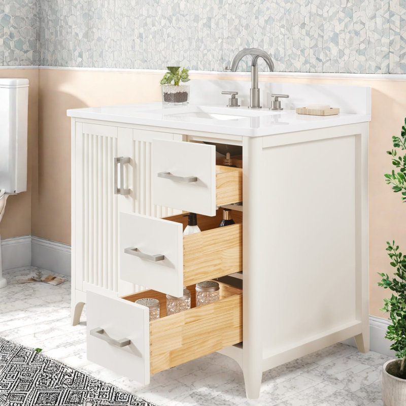 Meubles-lavabos modernes (incluant le meuble et le lavabo), rangements en bois pour salle de bain