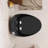 Single Flush 1.28 Egg Shape Glossy Black Toilet, Multiple Glazed Surface, Easy - To Clean Design, Quick Release Seat, 18.47 In Width, 29.1 Package Depth Seamless Design For Cleaning, 25.12 Height,-121633608