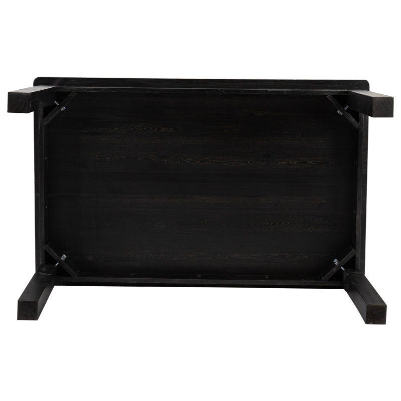 Table de salle à manger Dejon, Enduit noir, L 38 po x L 60 po