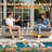 Outdoor Wicker 9 Person Modular Sectional Patio Seating Group With Swivel Rocking Chairs And Fire Pit Table-1864434456