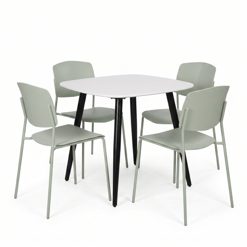 Surgoinsville Dining Set, Green, White