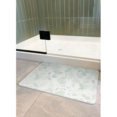 Flora Green Stone Quick Drying Mat