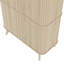 Armoire à chaussures Aurel Mid-Century 18 paires avec portes coulissantes cannelées-703020361